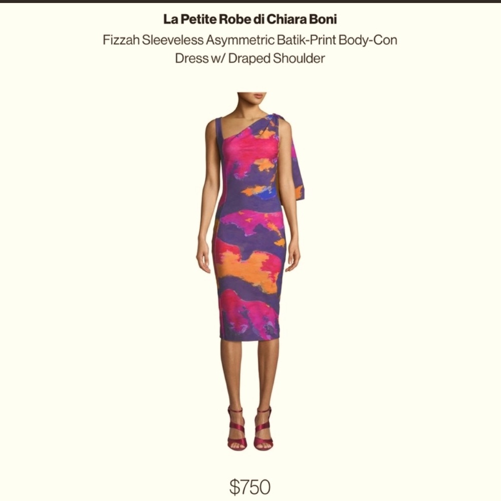 Chiari Boni dress, BNWT, Fizzah print, Tahitian multi, pink, purple, never worn